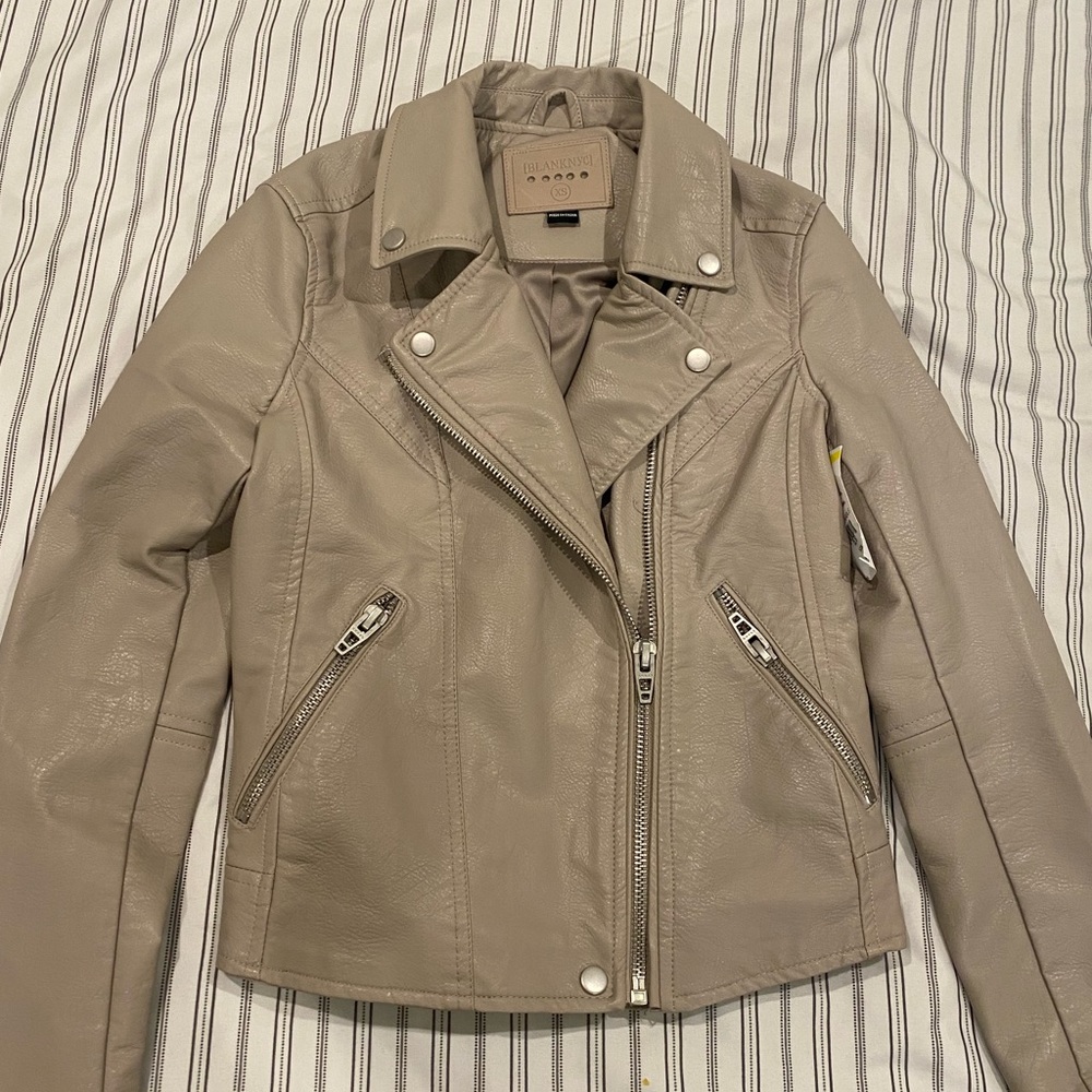 Tan leather jacket